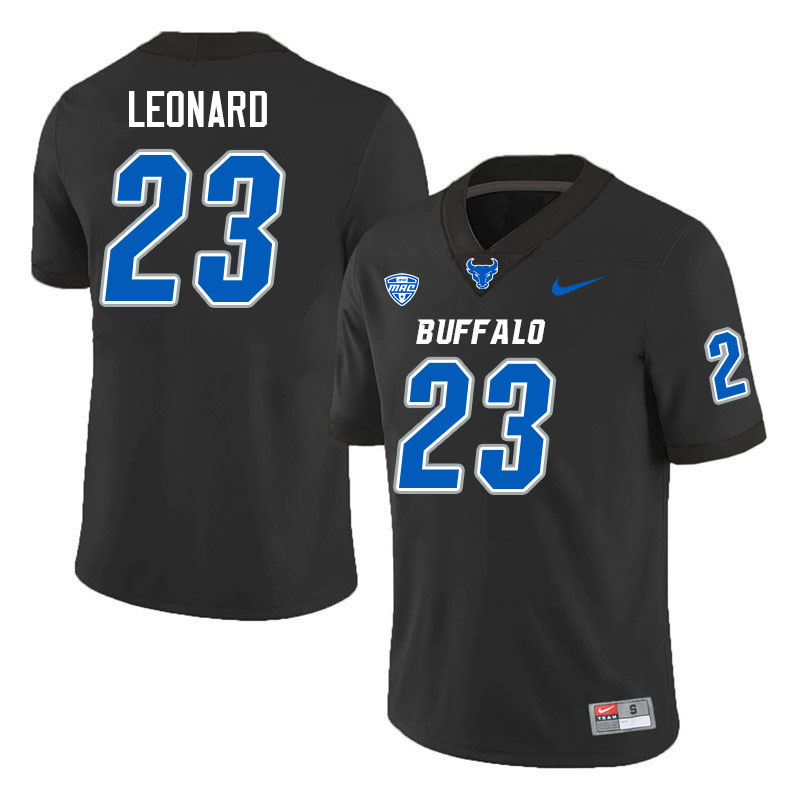 Buffalo Bulls #23 Xavier Leonard College Football Jerseys Stitched-Black